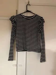 ZARA♡ボーダーフリルカットソー♡