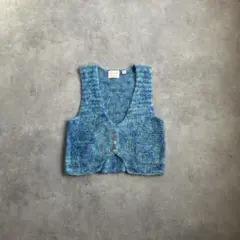 90s vintage mohair melange knit vest