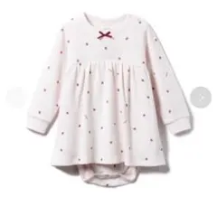 gelato pique いちご柄リボン付きロンパース ワンピース 80 長袖