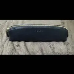 COACH ブラックレザーペンケース　ゴールドチャック　御殿場アウトレット購入