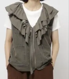 【ブランド】 最終価格niko and... 2WAY エリフリル デニムベスト