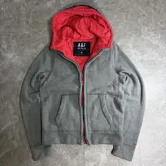 アバクロ　ジップアップパーカー　ダブルフェイス　パーカー