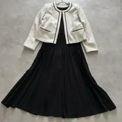 極美品スーツ セットアップ ノーカラー ワンピース卒園卒業セレモニー