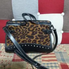 ヒョウ柄ショルダーバッグ