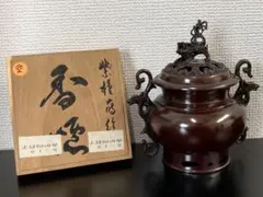 瑞峰作 鋳銅製 香炉 獅子摘 梅文 共箱付 瑞峰作 鋳銅製 香炉 獅子摘 梅文 共箱付 - メルカリ