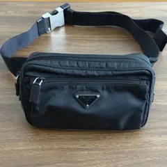 【極美品】Re-Nylon xサフィアーノレザー ベルトバッグ