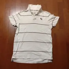 Abercrombie & Fitch ポロシャツ ボーダー ホワイト Mのサムネイル