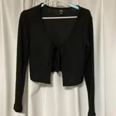 dazy 黒 クロップドカーディガン 長袖