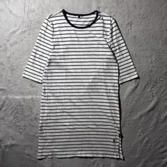 【Y8827】.RALPH LAUREN 五部丈ワンピース　サイズL ホワイトのサムネイル