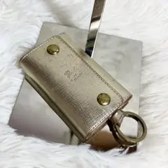 希少カラー✨IL BISONTE キーケース　メタリックゴールド