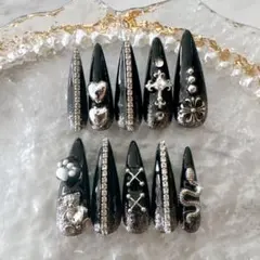 【現品限り】ネイルチップ ハンドメイド#G24