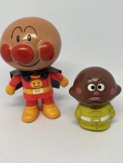 初期 アンパンマン ソフビ バンダイ 1988年 変色レア カレーパンマン指人形