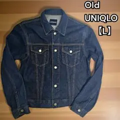 90s UNIQLO【オールドユニクロ】 デニムジャケット 3rd 紺タグ濃紺L