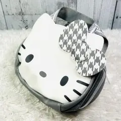 HELLO KITTY × BRILMY ミニポーチ 化粧ポーチ 　千鳥柄リボン