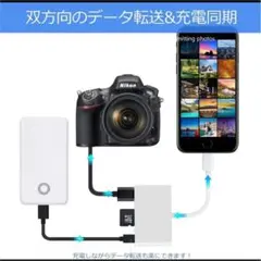 iPhone iPad SD/TFカードリーダー カメラアダプタ 変換