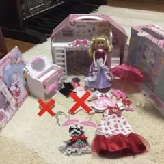 リカちゃん人形 ドレスルーム 部屋 洋服 ドレス 小物 着せ替え人形 衣装