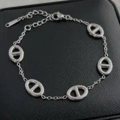 アンカーチェーン ブレスレット シルバー サージカルステンレス 高級感
