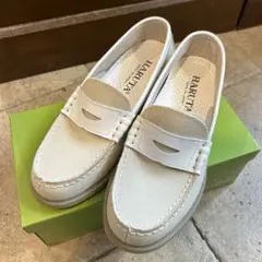 HARUTA ベージュ ローファー 約3cmヒール