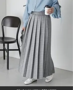 BONLECILL アソートチェック クラシックロングプリーツスカート