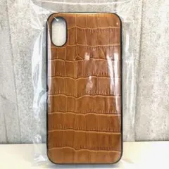 【新品】iPhone X / XS用レザー風スマホケース クロコダイル