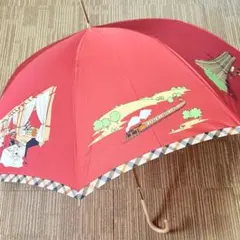 美品　DAKS ダックス　ハウスチェック　イラスト　晴雨兼用長傘のサムネイル