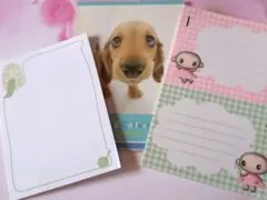 犬とキャラクターのメモ用紙セット