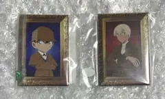 名探偵コナン コナンプラザ 限定 スクエア缶バッジ 江戸川コナン 安室透