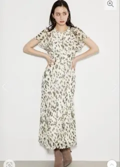 rienda 　リエンダ　チェストスリットレオパードマーメイドワンピース