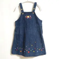 【レトロ】ミキハウス ジャンパースカート 女の子 100cm