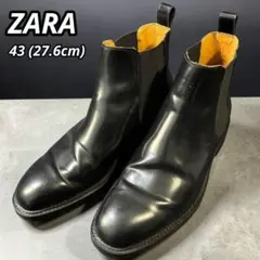【美品】ZARA レザー チェルシーブーツ サイドゴアブーツ 27.5~28cm