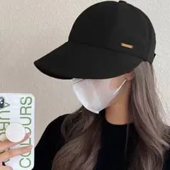 日除け帽子 ブラック つば広帽子 UVカット 小顔効果 キャップ 紫外線 バケハ