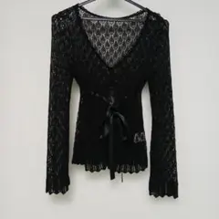 LEST ROSE ブラック レースカーディガンのサムネイル
