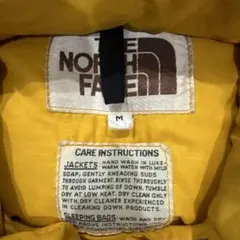 70's THE NORTH FACE 茶タグ　ダウンベスト イエロー M