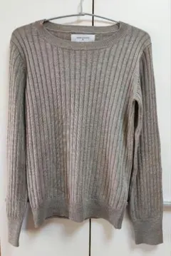 URBAN RESEARCH ベージュ リブ編みセーター