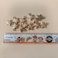 ハンドメイド 星形チャーム ピンクゴールド