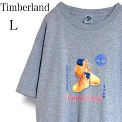 ティンバーランド　Tシャツ　半袖　ブーツ　グラフィック　トップス　グレー　L