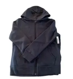 フード付きパーカー　裏起毛　137-145㎝　黒　9-10歳　ポケットあり　無地