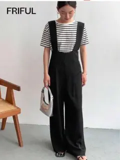 【新品・未使用】FRIFUL サロペット・オーバーオール 黒 ブラック