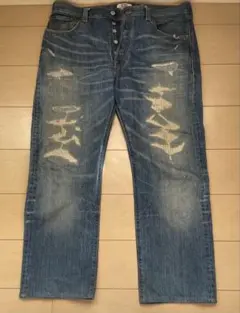 希少Levi's 501ダメージデニム08501