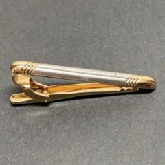 美品　イヴサンローラン　シルバーグレイ＆ゴールド　YSLロゴ　ネクタイピン