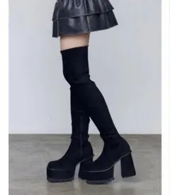 EMODA スクエアフィットロングブーツ　L