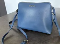 FURLA レザー ショルダーバッグ ブルー ほぼ 미사용