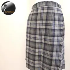 O'NEIL OF DUBLIN　巻きスカート　チェック　フリンジ　ウール　8