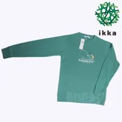 タグ付未使用 ikka イッカ 刺繍トレーナー S グリーン系 071J27