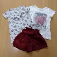 Sunny PoRch キッズ カットソー Tシャツ2枚＆ボトムスセット
