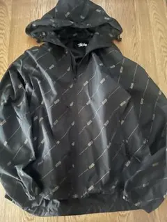 STUSSY ナイロンジャケット 総柄 ロゴ　Mさいす