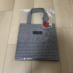 familiar 白黒 ギンガムチェック バッグ