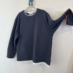 GLOBAL WORK Mサイズ 長袖カットソー ダークグリーン