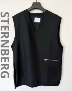 STERNBERG サイドジップ ジレ ベスト ブラック 黒 スタンバーグ