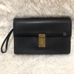 未使用✨ダンヒル レザー クラッチバッグ セカンドバッグ ブラック